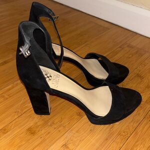 Vince Camuto Used Black Suede Heels